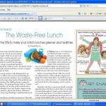 small print article on waste free school lunches.
